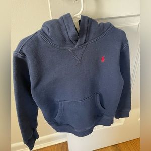 Ralph Lauren little boys fleece hoodie -5T, Navy color